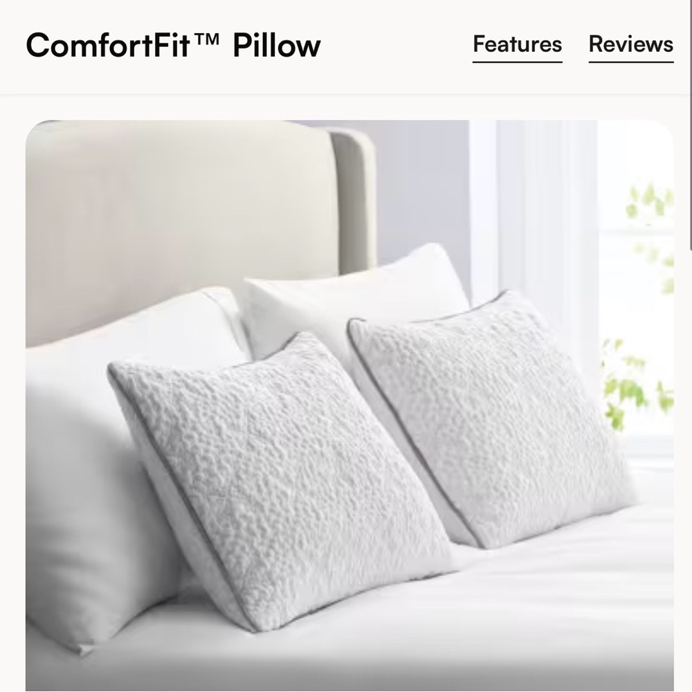 SLEEP NUMBER ComfotFit Classic White Pillow Set